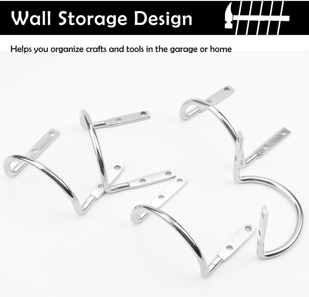 5 Pack Hammer Holder Loop Replacement U Steel Wire Wall Mount Hook, Heavy Duty H