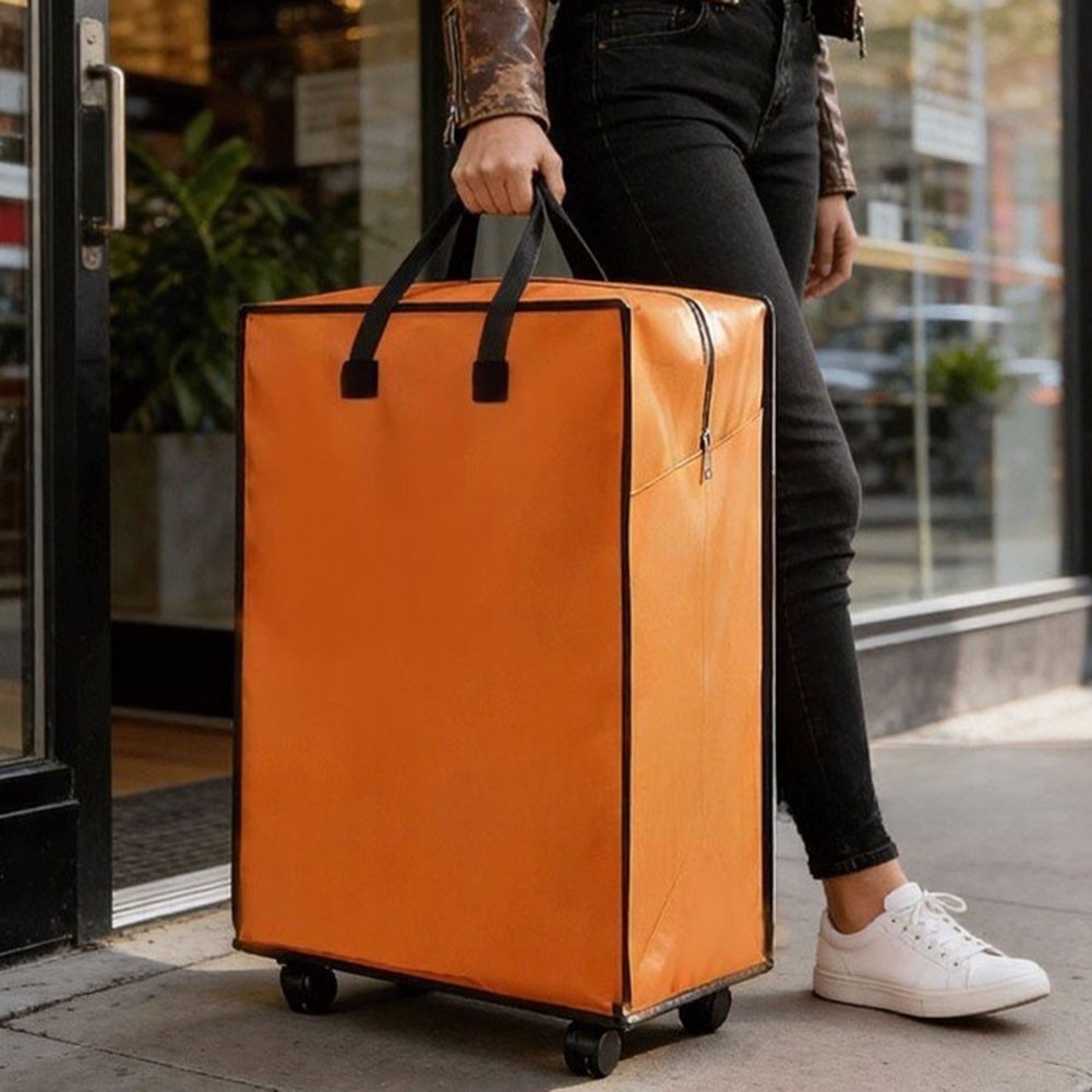 Waterproof PE Moving Bag Wheeled Design 42 33 65 cm Oversized Capacity