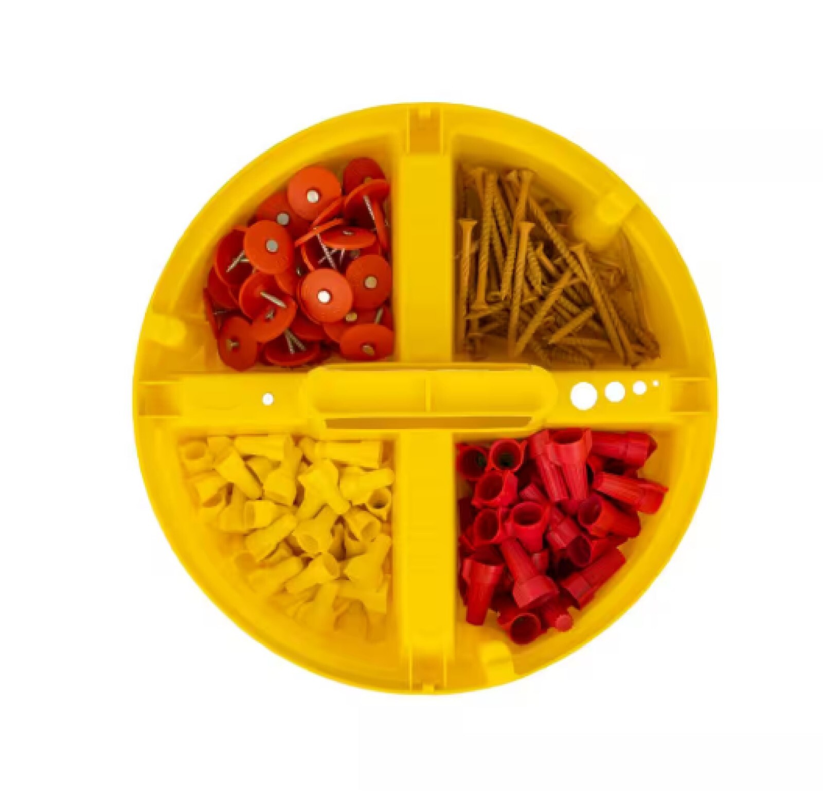 10.25 in. 4-Compartment Bucket Stacker Small Parts Organizer for Bucket Storage