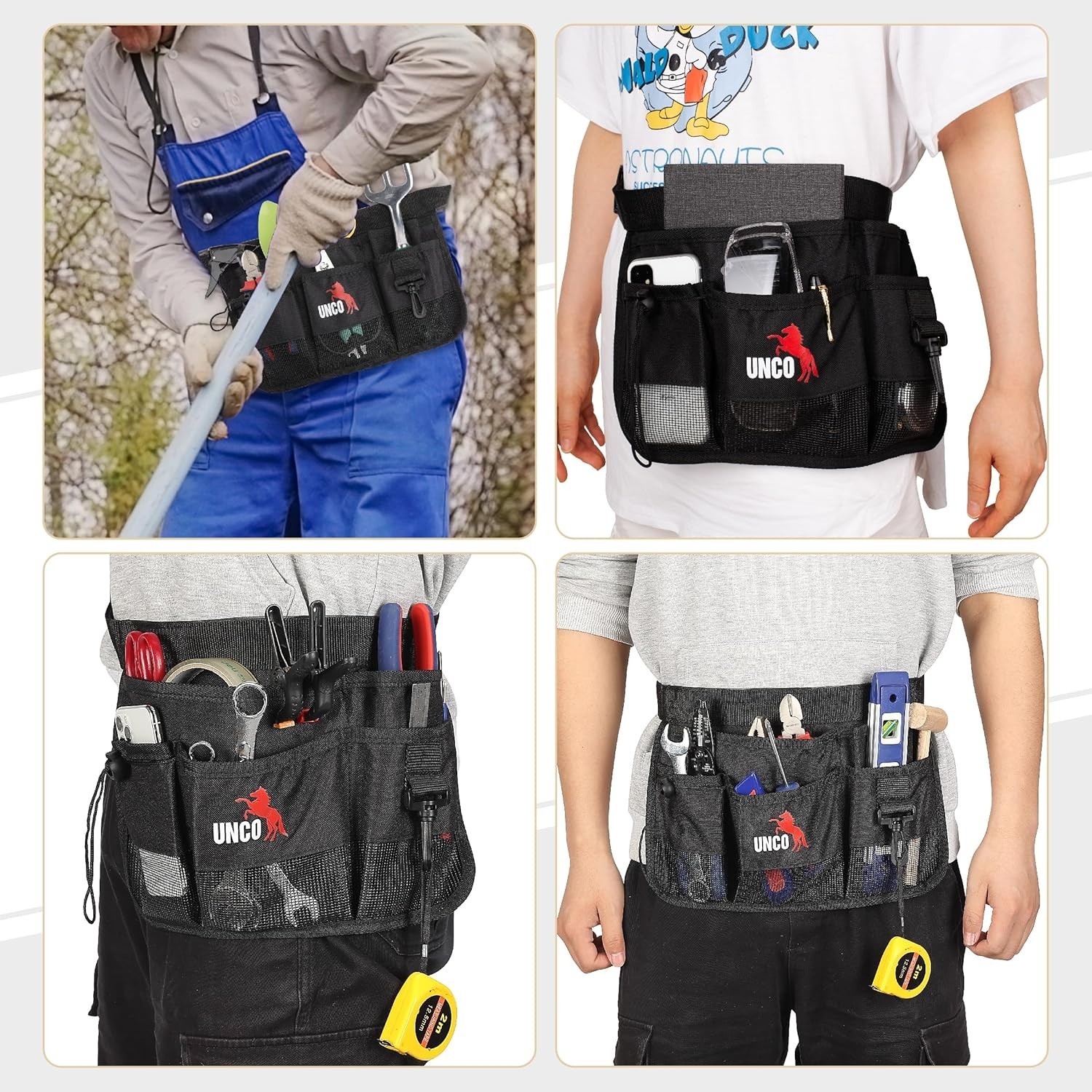 Durable Adjustable Gardening Belt – Modern Waist Apron with 7 Tool Pockets