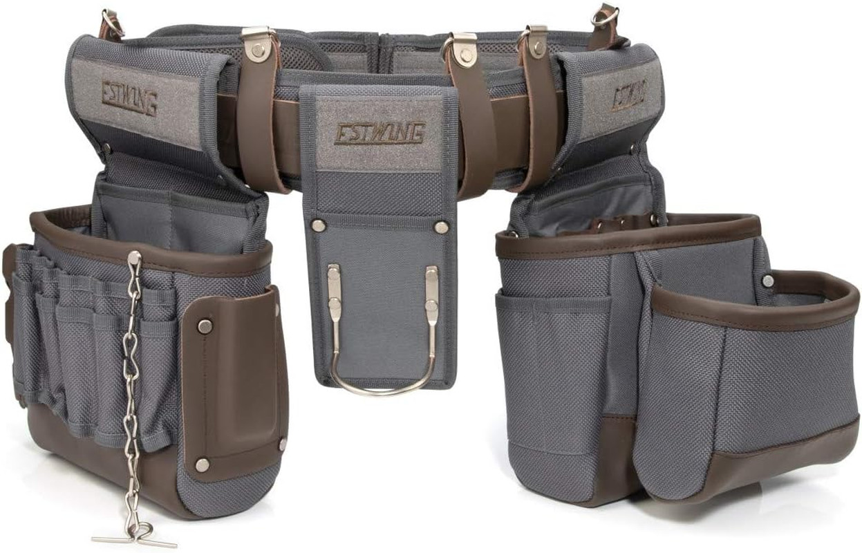 13-Pocket Electrician’S Tool Rig, Durable Construction, Cooling Mesh-Padded Susp
