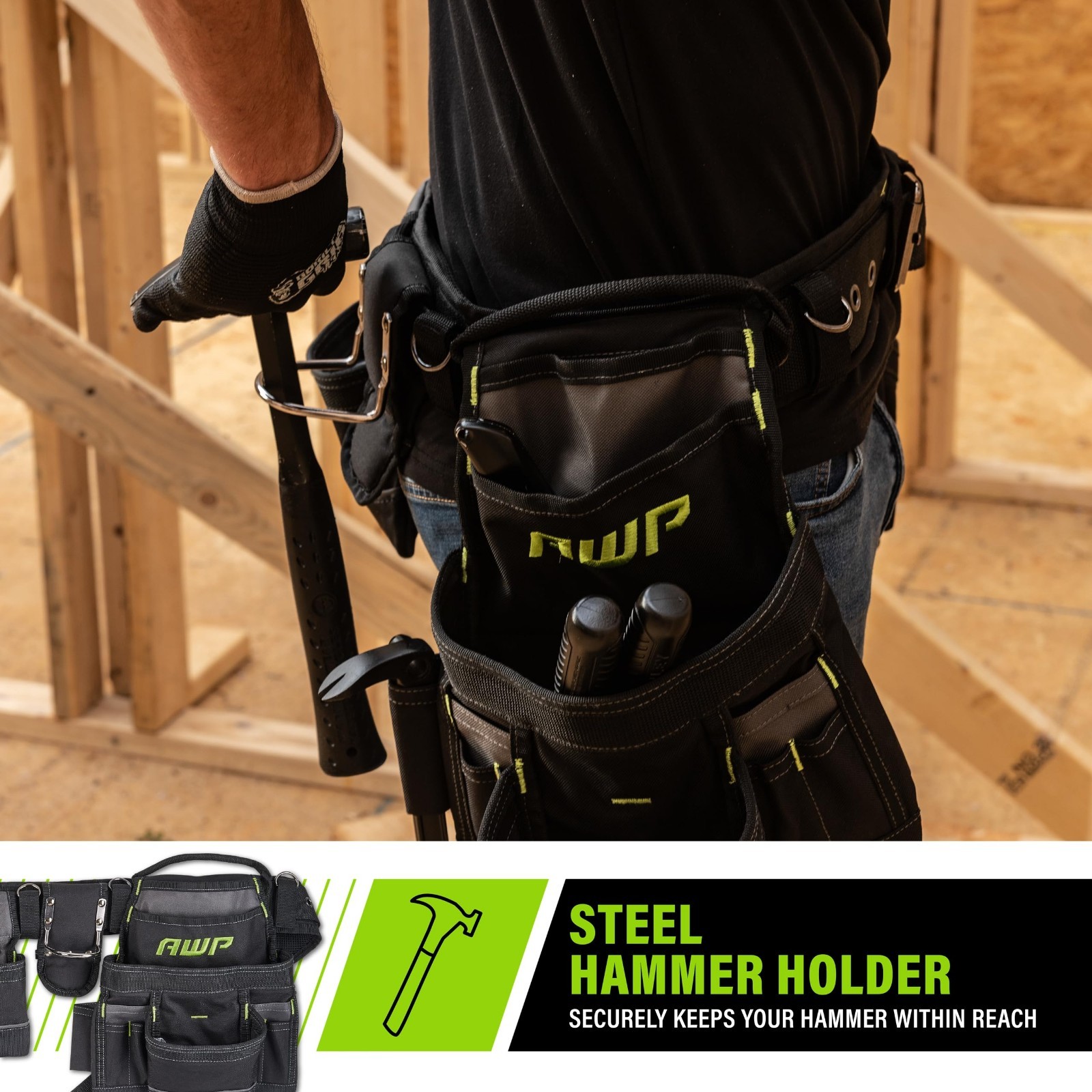 Durable Utility Tool Belt Organizer for Men & Women – Electrician, Mechanic Rig