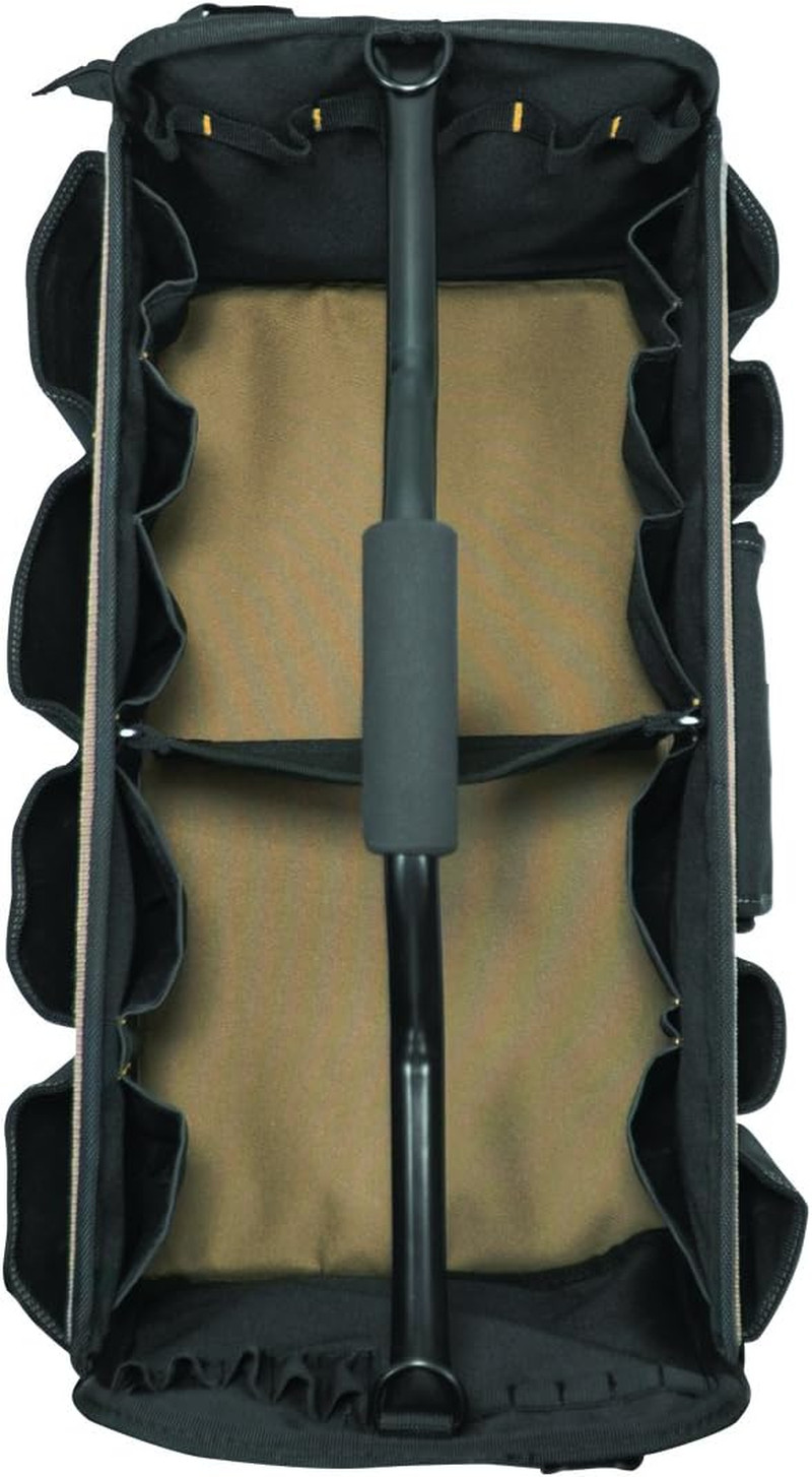 Soft Sided Tool Box Bag Tote Open Top 27 Pockets Organizer Adjustable Partition