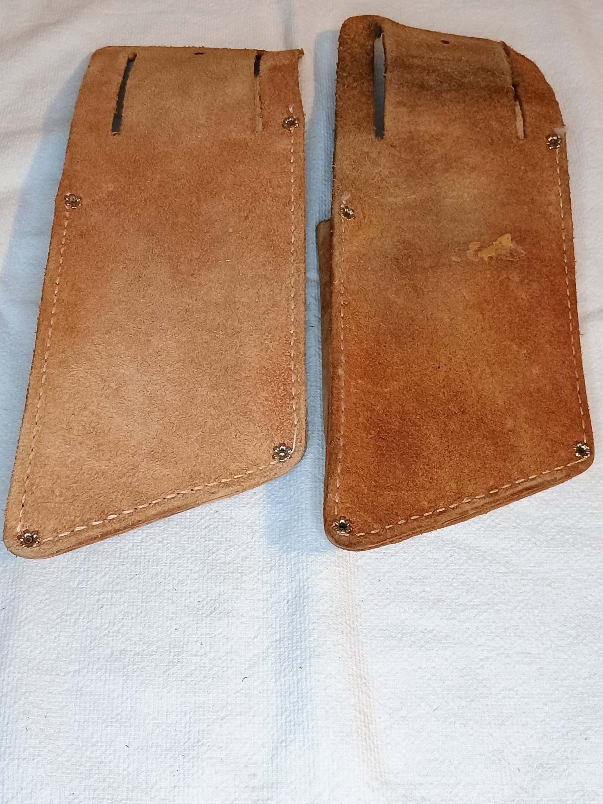 2 – NICHOLAS TOOL HOLDER MODEL No. 58 top grain cowhide Made In USA