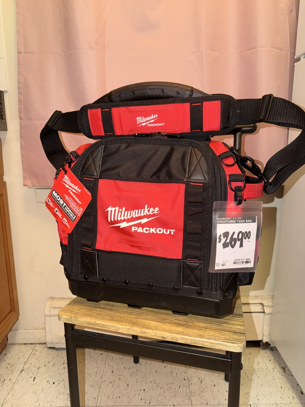 NEW Milwaukee PACKOUT 15” Structured Tool Bag 48-22-8316 Heavy Duty 65 Pockets
