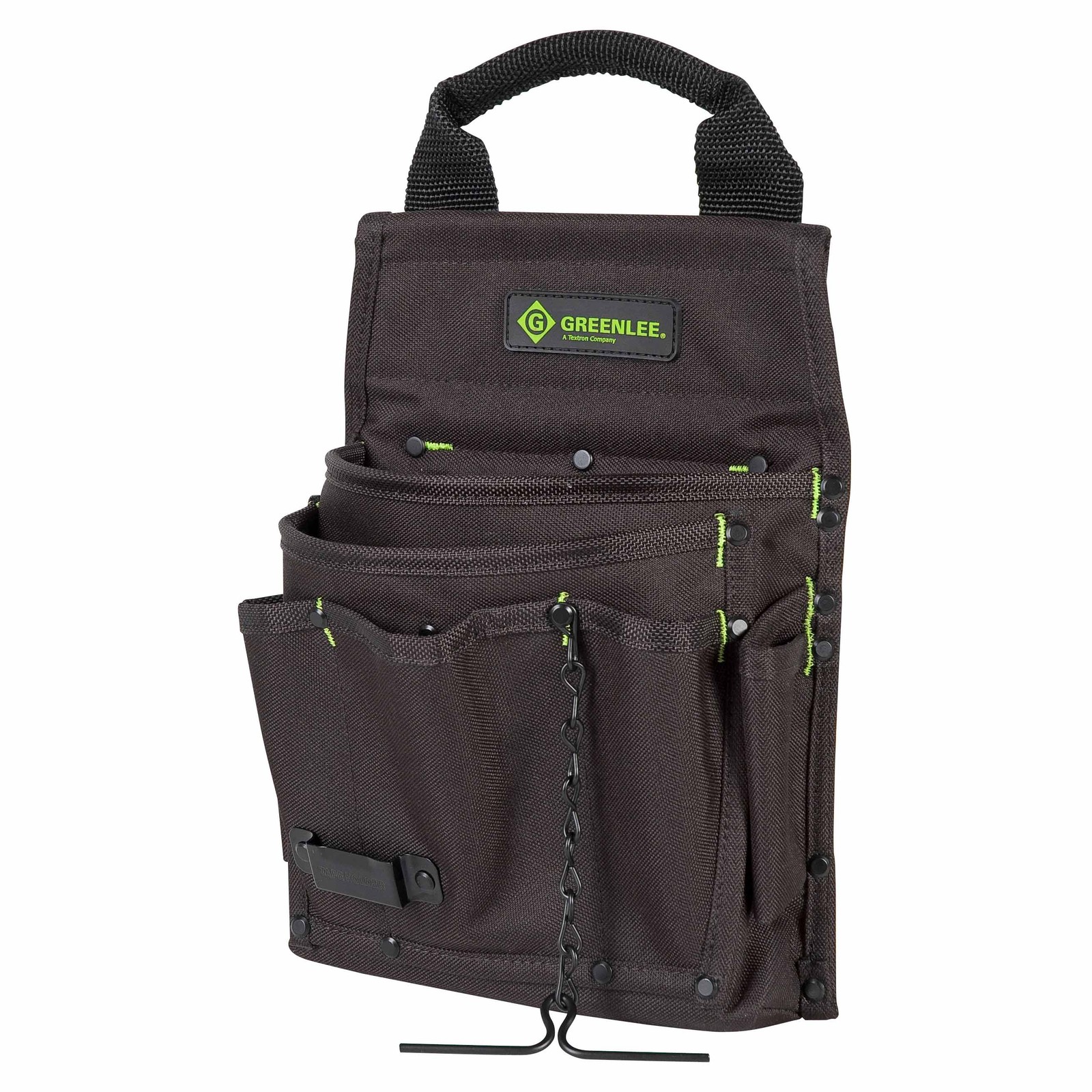 Greenlee 0158-17 7-Pocket Heavy-Duty Double-layered Codura Fabric Caddy Bag