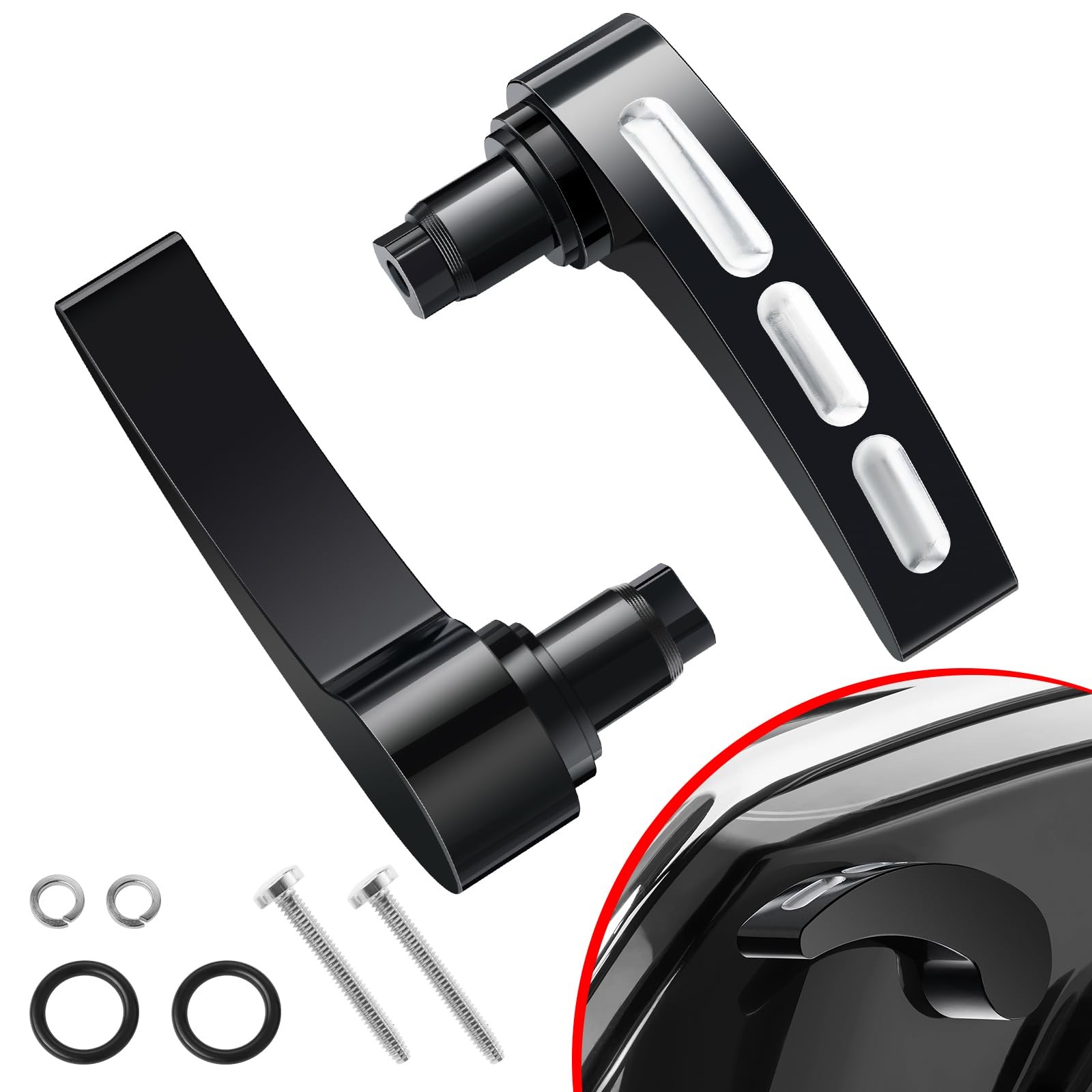 Black Saddlebag Latch Kit for Harley Touring Models 20142024, Easy Install