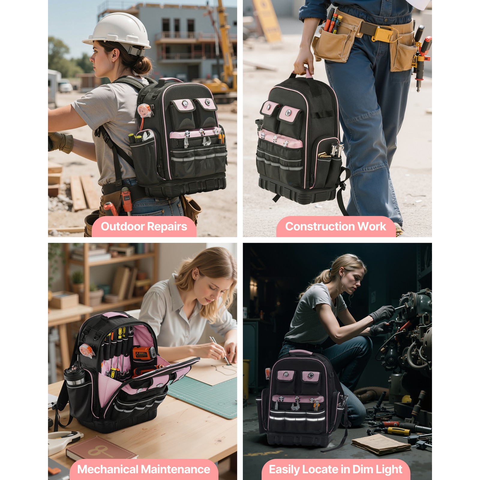 Uimoso Tool Backpack with 56 Pockets, Durable and Ideal for Electricians