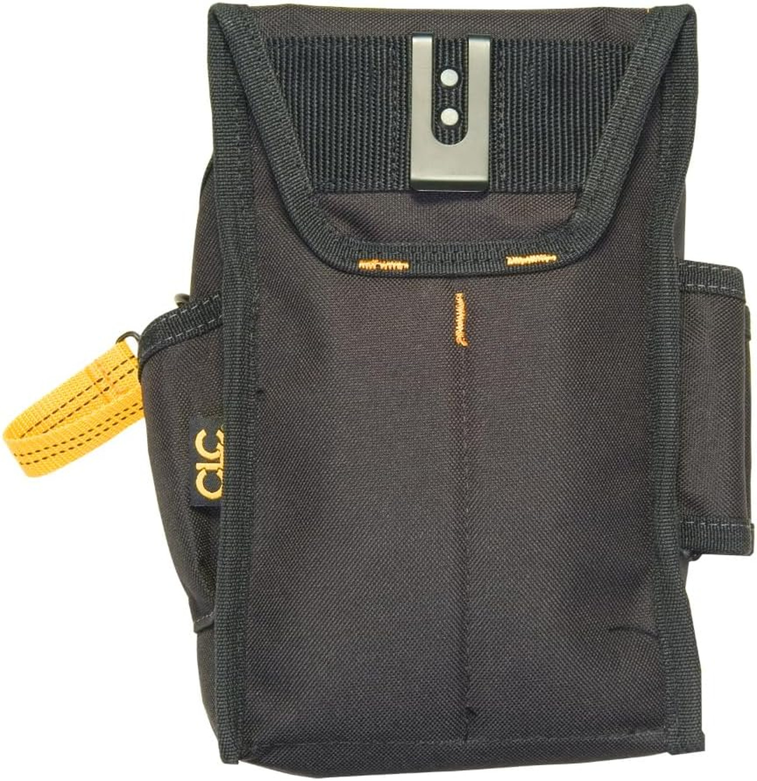 Leathercraft 1524 Ziptop Utility Pouch Medium Black 11 Pockets Double Pull