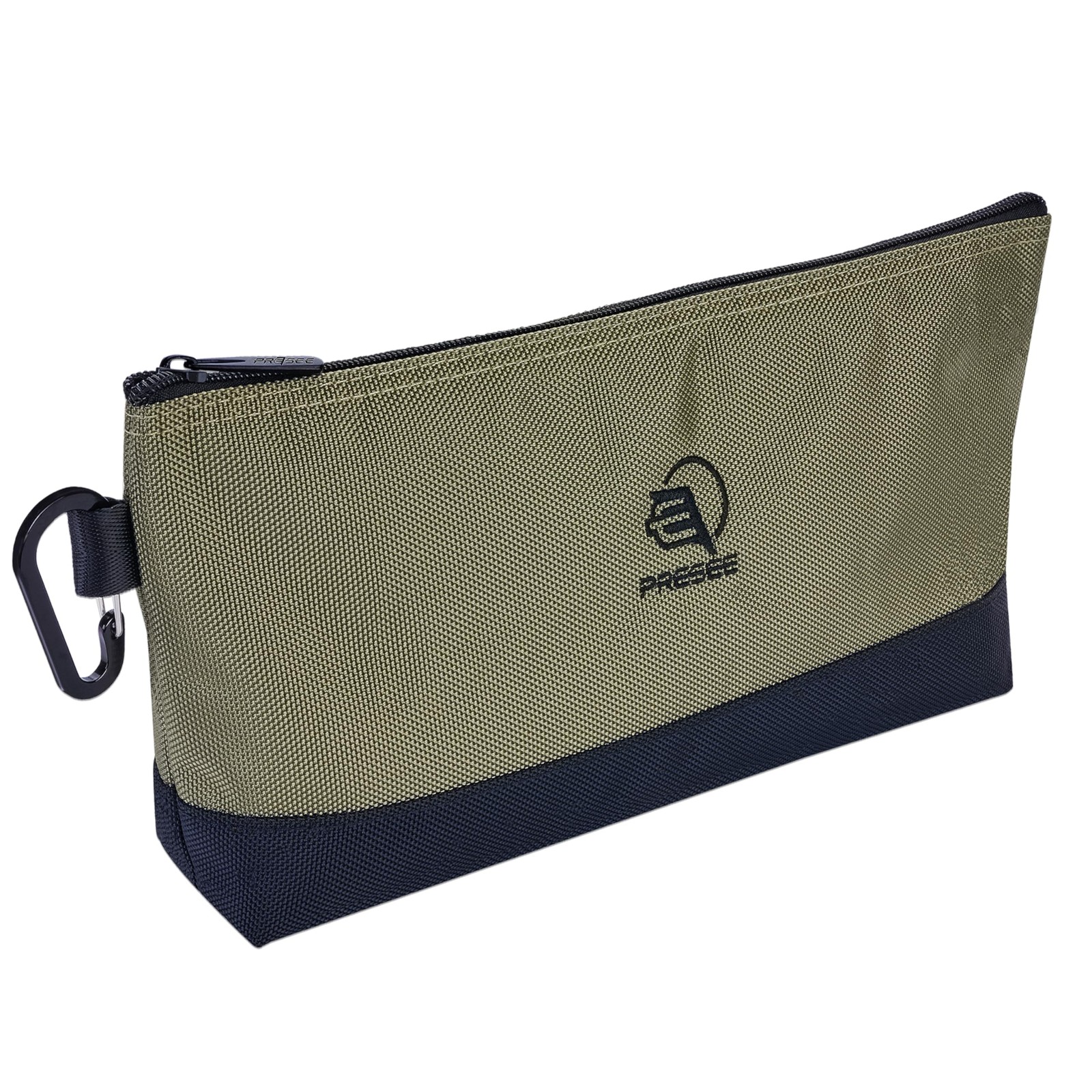 1 PCS Tool Pouch Zipper Stand Up Organizer Bag 1680D Carabiner 12.5 Inch Green