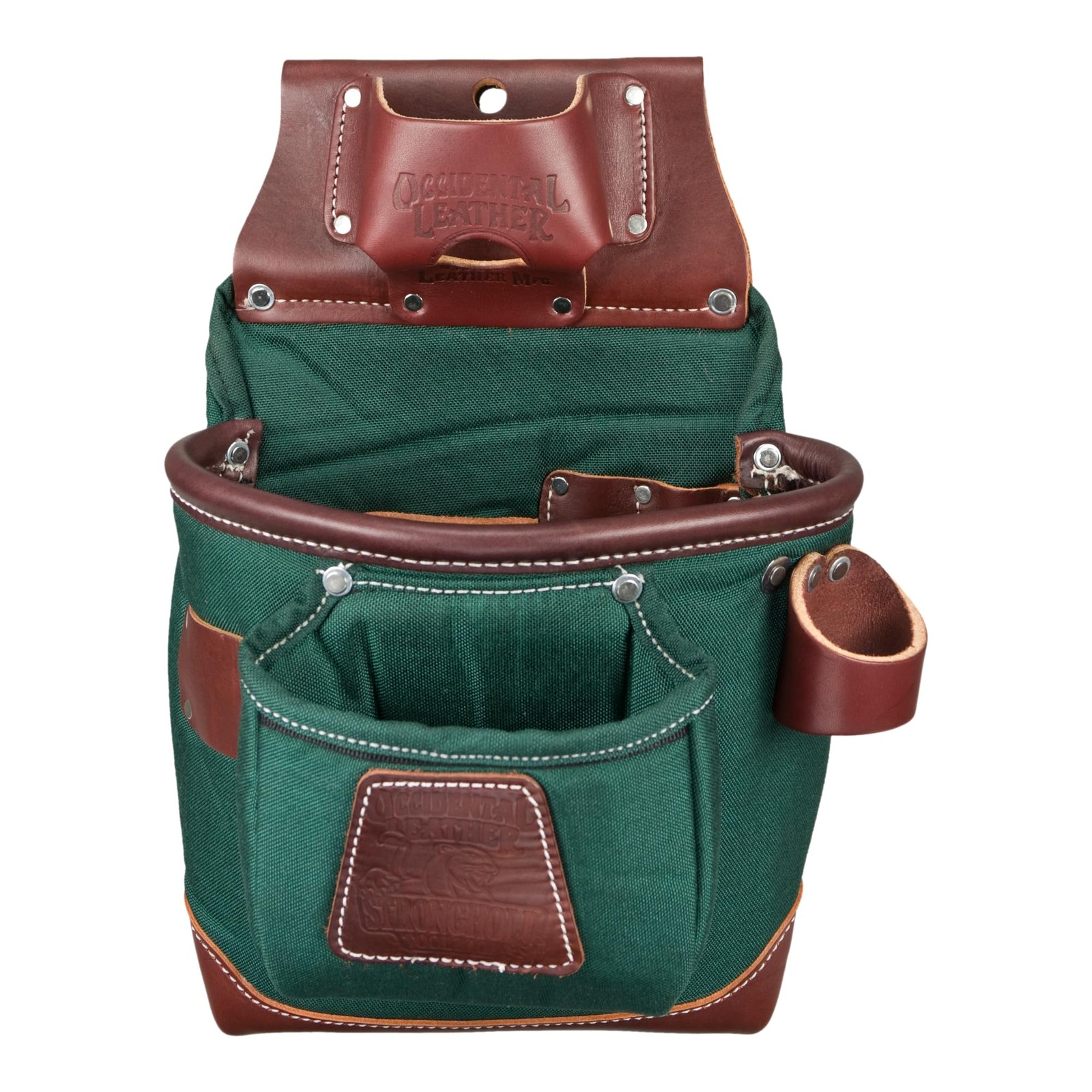 Occidental Leather FatLip Tool Bag – 13 Pockets & Right Hand, Green