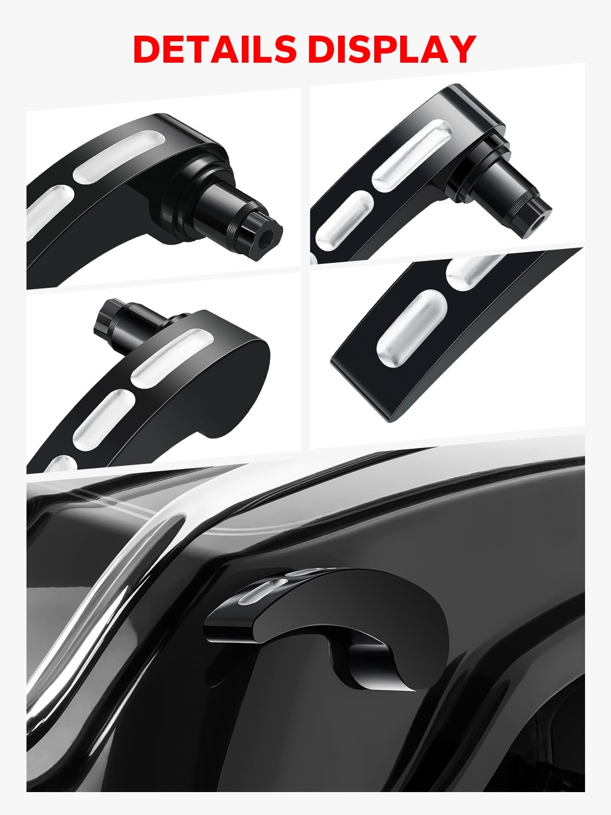 Black Saddlebag Latch Kit for Harley Touring Models 20142024, Easy Install