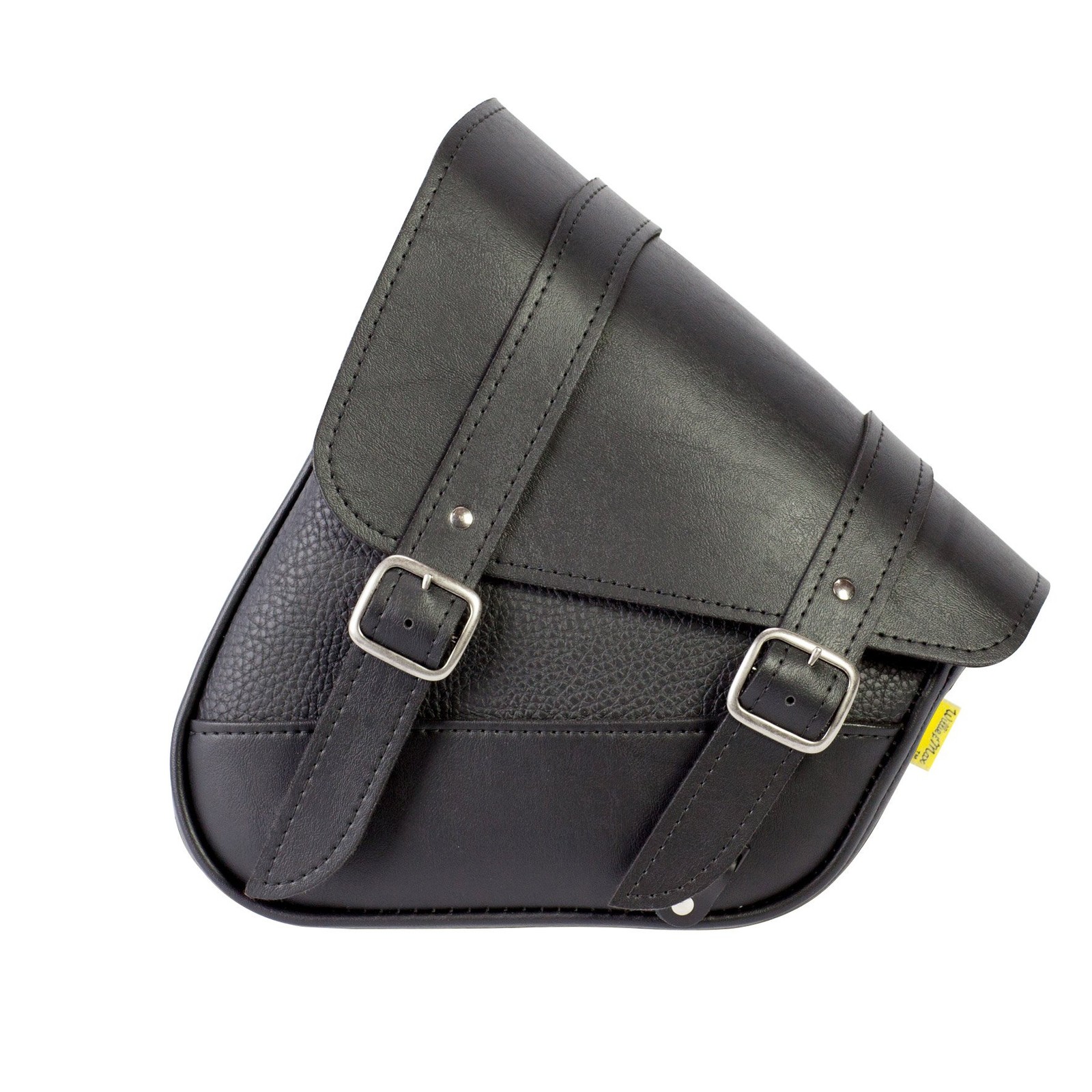 Willie & Max Black Synthetic Leather Small Motorcycle Swingarm Bag for Softail/T