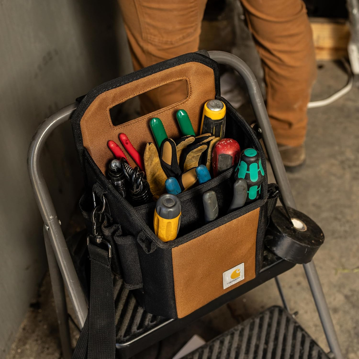 Carhartt Brown Utility Tool Organizer – Durable & Water-Resistant Station
