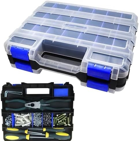 Tools Organizer Box Small Parts Storage Box 50-Compartment Double Side Hardware