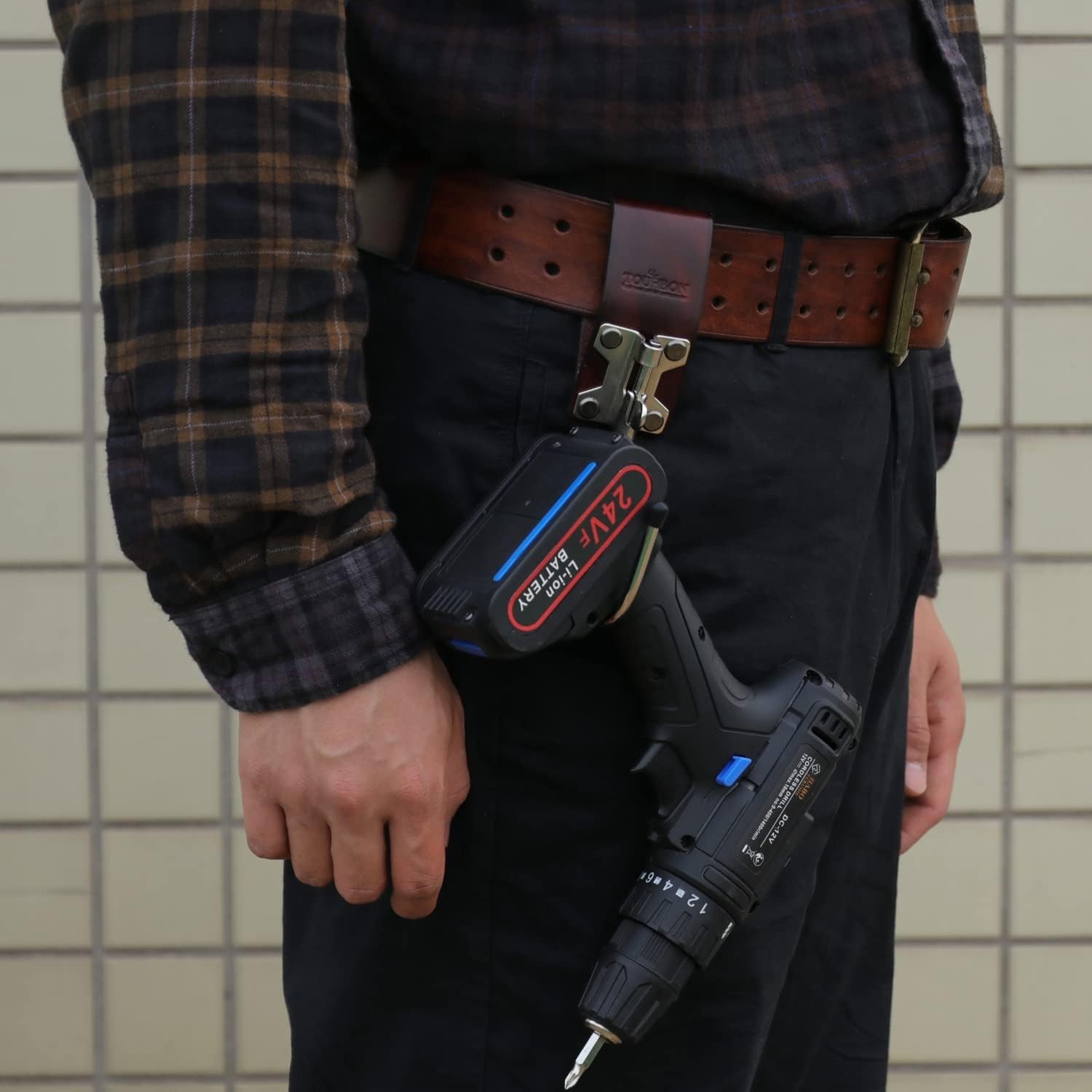 Industrial Leather Tool Organizer