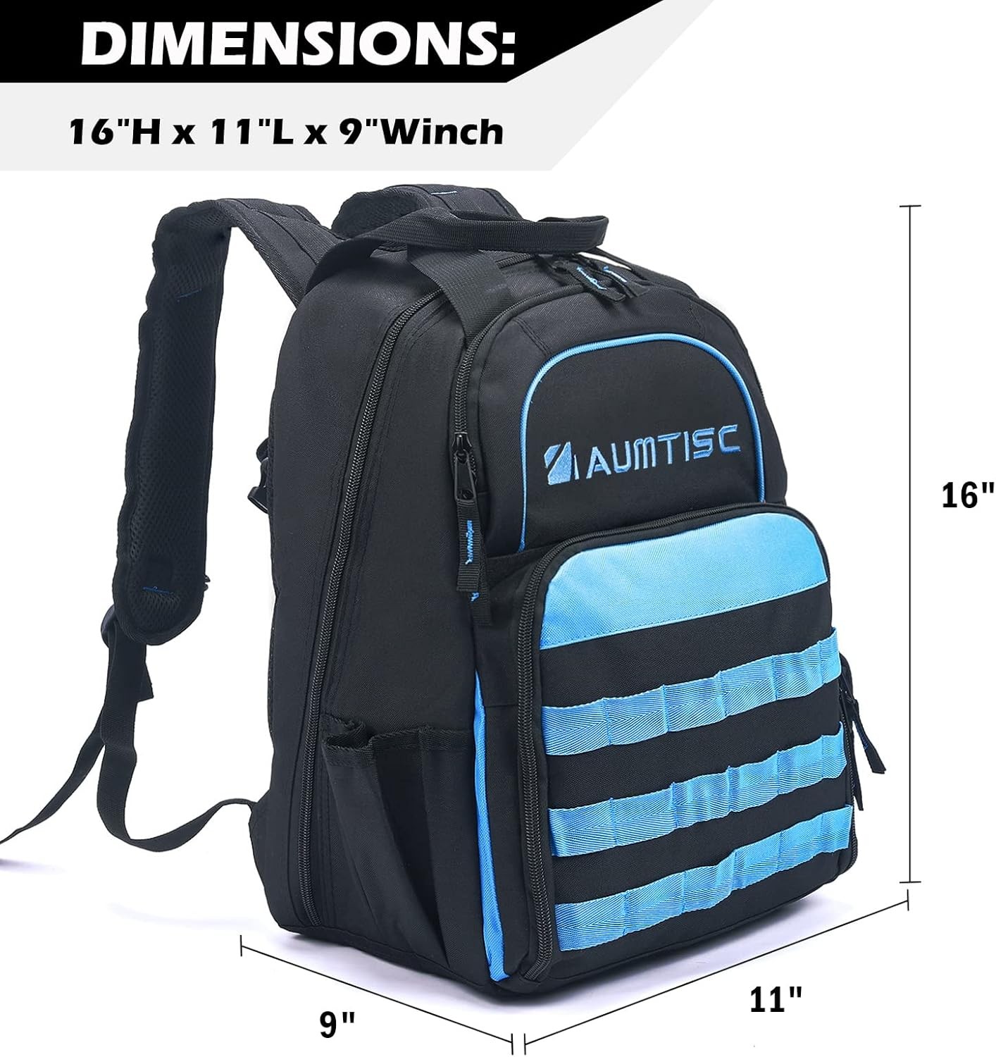 Tool Backpack for Men, Heavy Duty Work Bag for Construction, HVAC & Repair