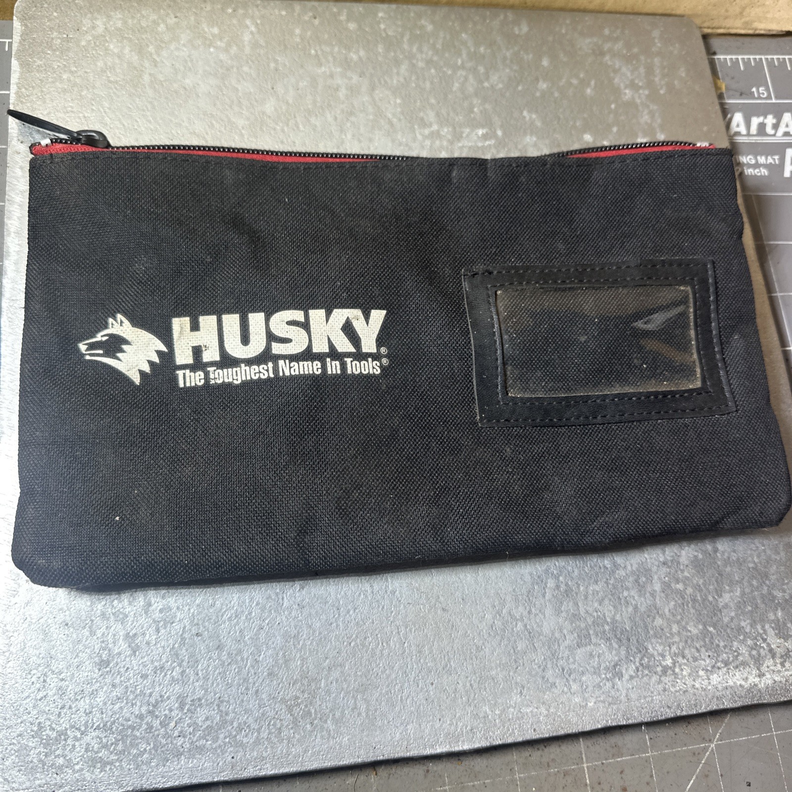 Vintage Husky Heavy Duty Zipper Tool Pouch Bag – 6 x 10.5 In