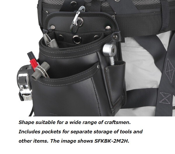 TAJIMA Tools Detachable Cow leather Tool Pouch 　Seff twin hooks Japan