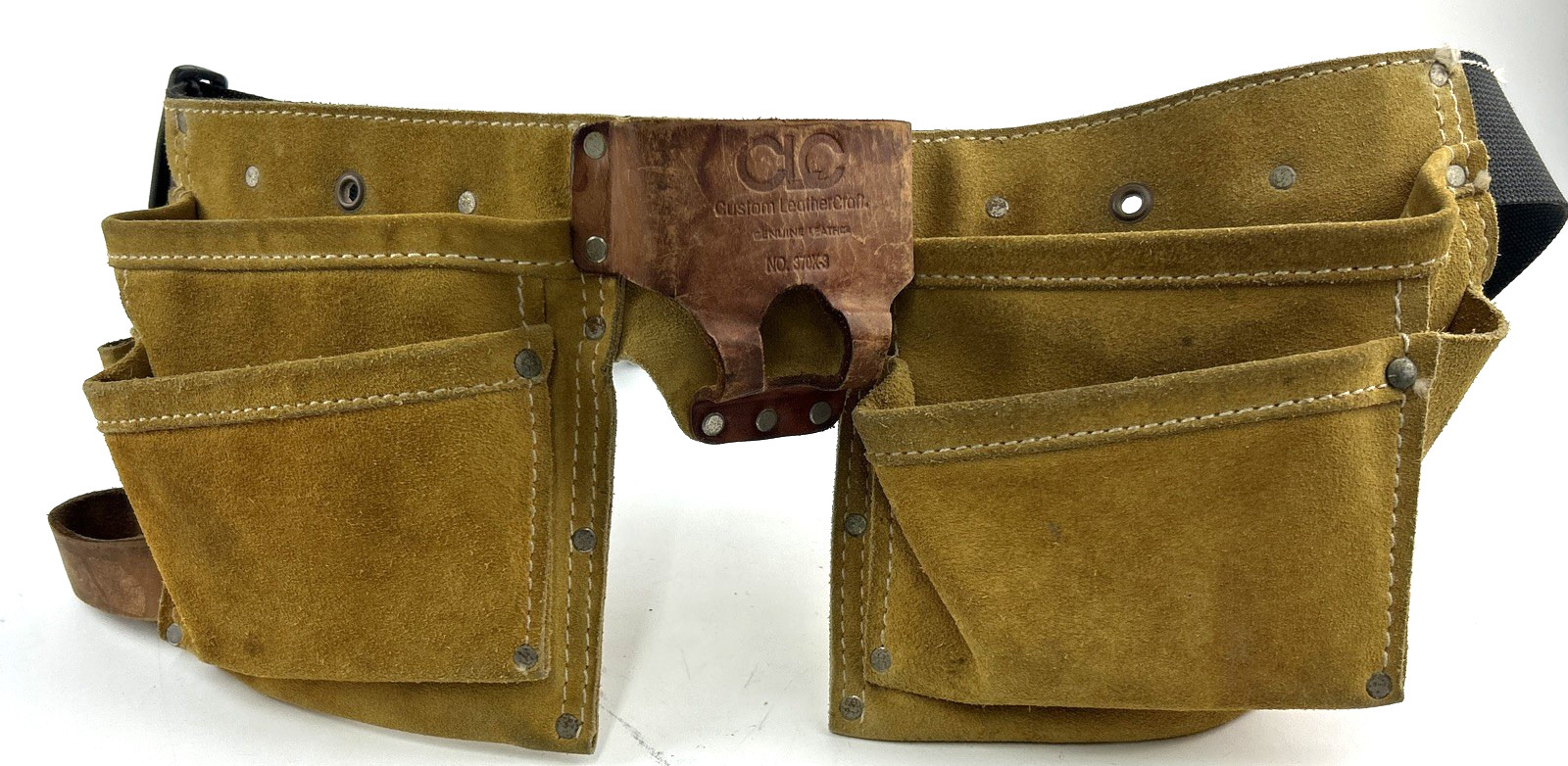 Custom Leather Crafts CLC Leather Suede Tool Belt No 370x-3 Vintage USA