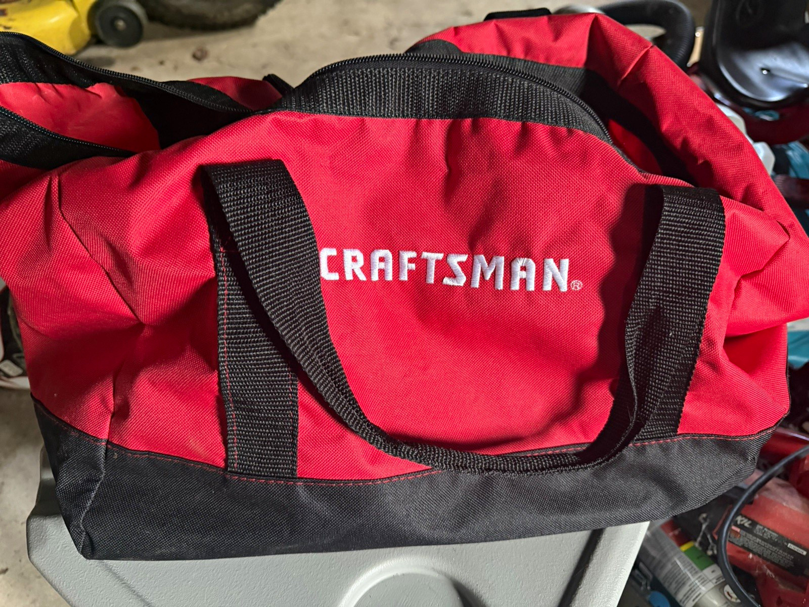 Craftsman Red/Black Fabric Tool Bag Soft Carry Bag with Handle