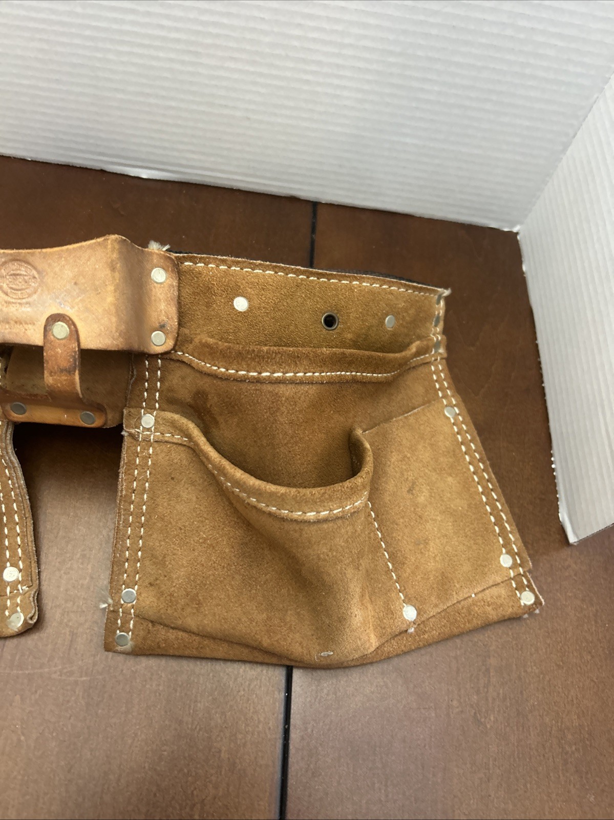 Nicholas Heavy Split Cowhide Leather Tool Belt Handyman Pouch Carpenter USA