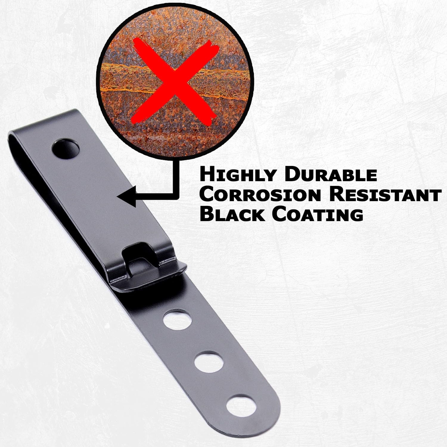 [2 Pack] HolsterSmith Universal Metal Belt Clip for Holster Making, Knife She…