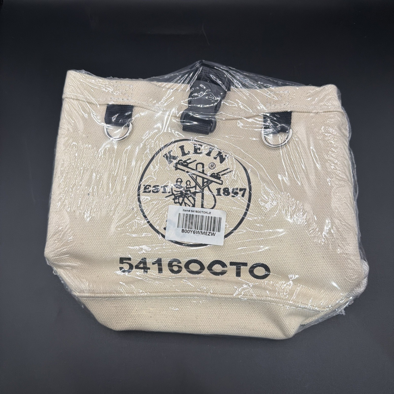 Klein Tools 5416OCTO Tool Bag – White Canvas – Unused – 10x8x4”