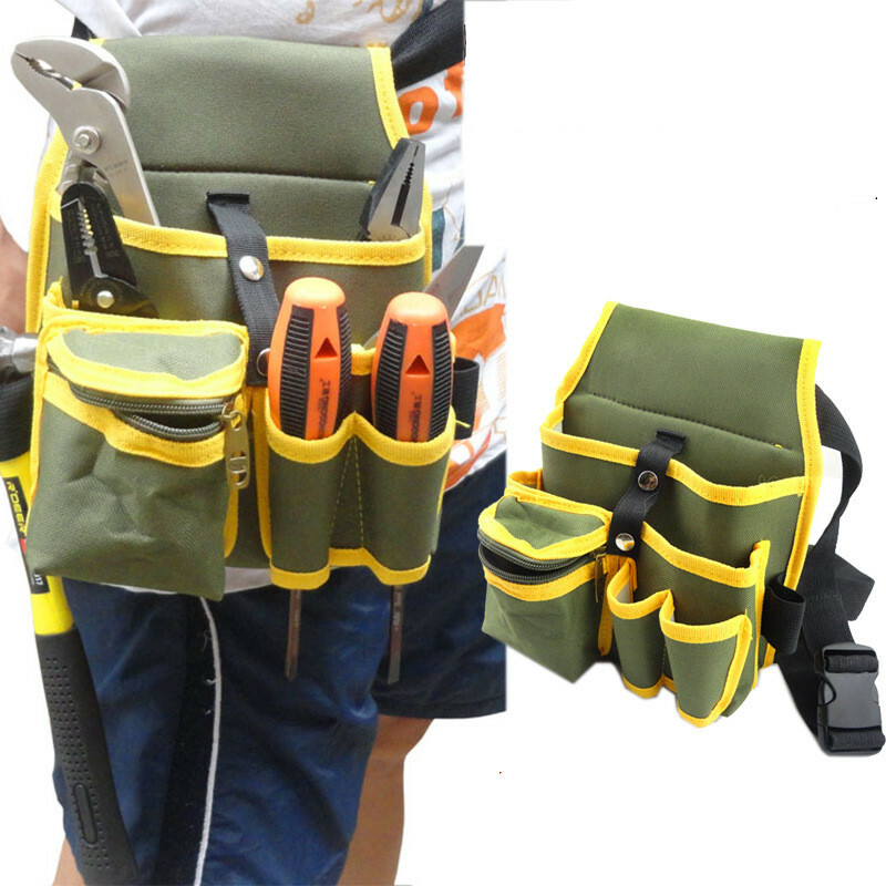 Electrician Tool Bag Waist Pocket Belt Canvas Hardware Toolkit Storage Pouch