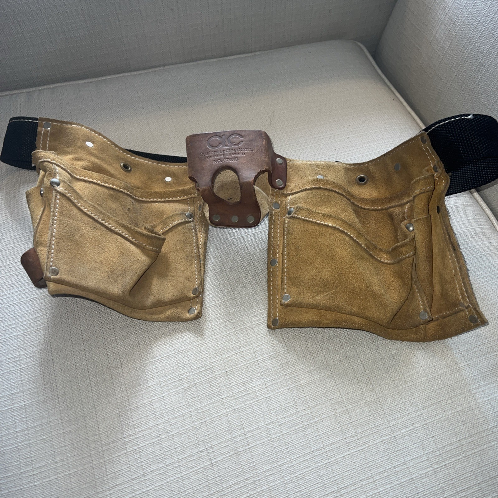 Toolbelt Equipment CLC Work Gear No. 370X3 Leather Work Apron 8 Pockets Tool Bag