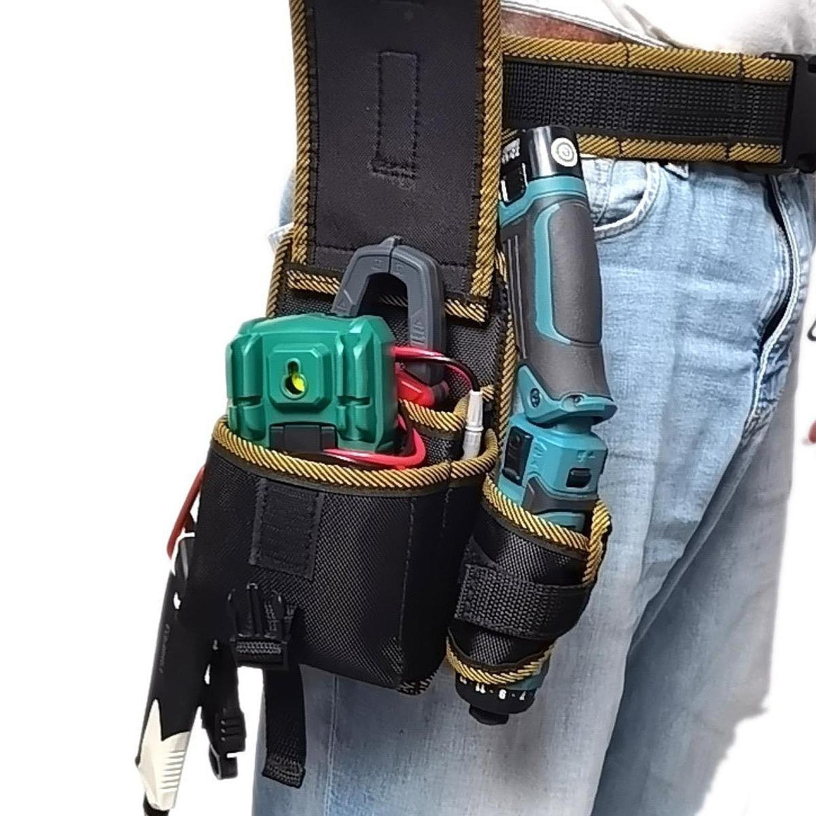 Rotatable Easily Clip Tool Pouch Belt Bag Black Travel High Performance Oxford