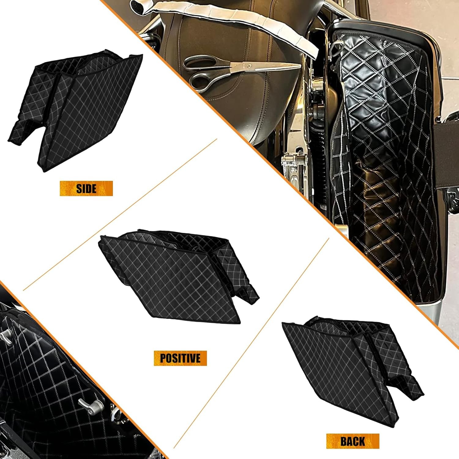 Motorcycle Saddlebag Liners 5 inch Stretched Bag Inserts Fits for Harley Tour…