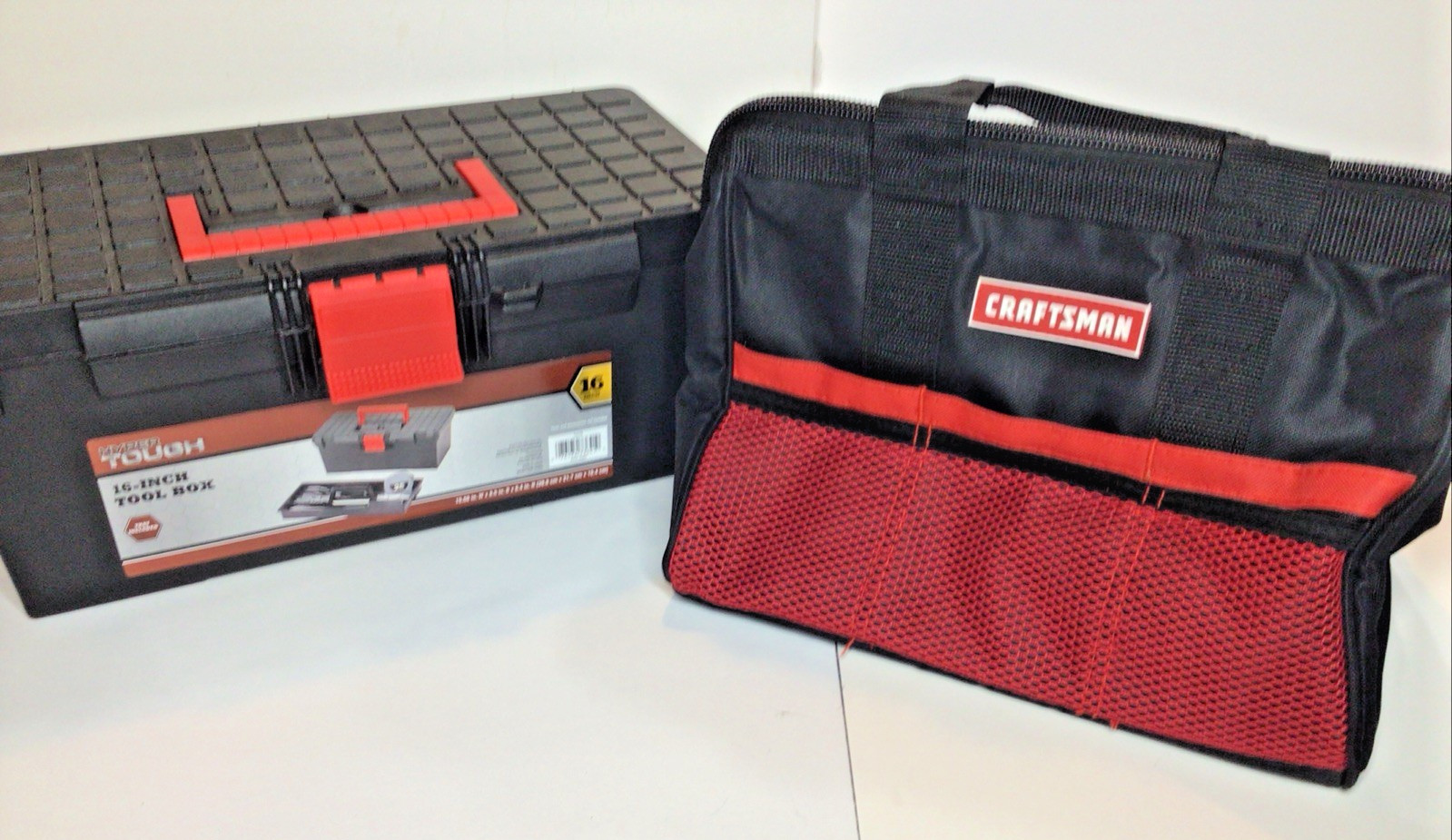 Craftsman 13” Tool Bag & Hyper Tough 16” Tool Box Set – New Storage Combo