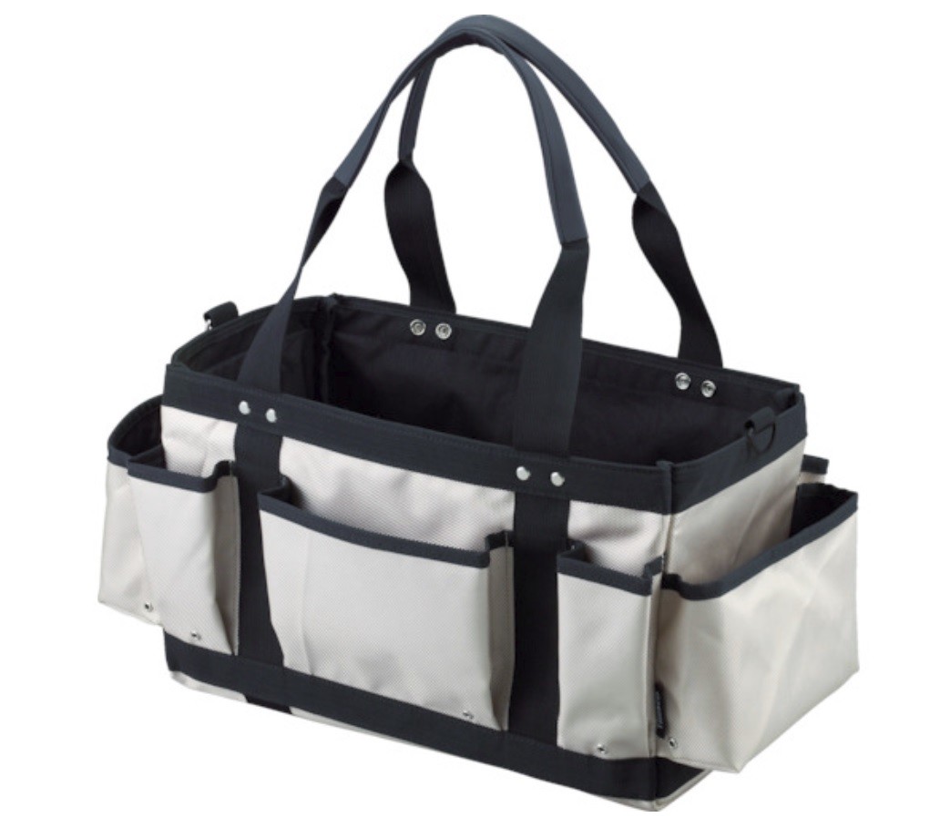 TRUSCO WORKER’S TOOL BAG BEIGE COLOR 8 POCKETS (450x260x250mm) TC-450-BG