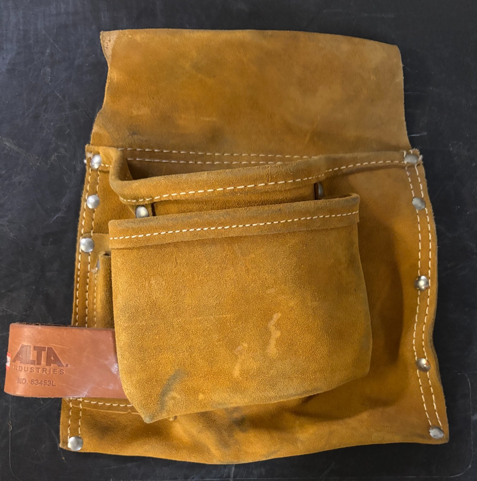 Alta Industries No. 83453L Leather 5-Pocket Left-Hand Nail & Tool Pouch Bag