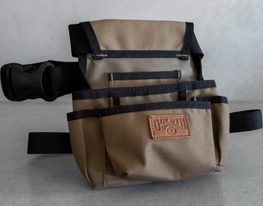 Duluth Trading Co Tool Pouch Utility Belt Holster Khaki Canvas Nylon Organizer