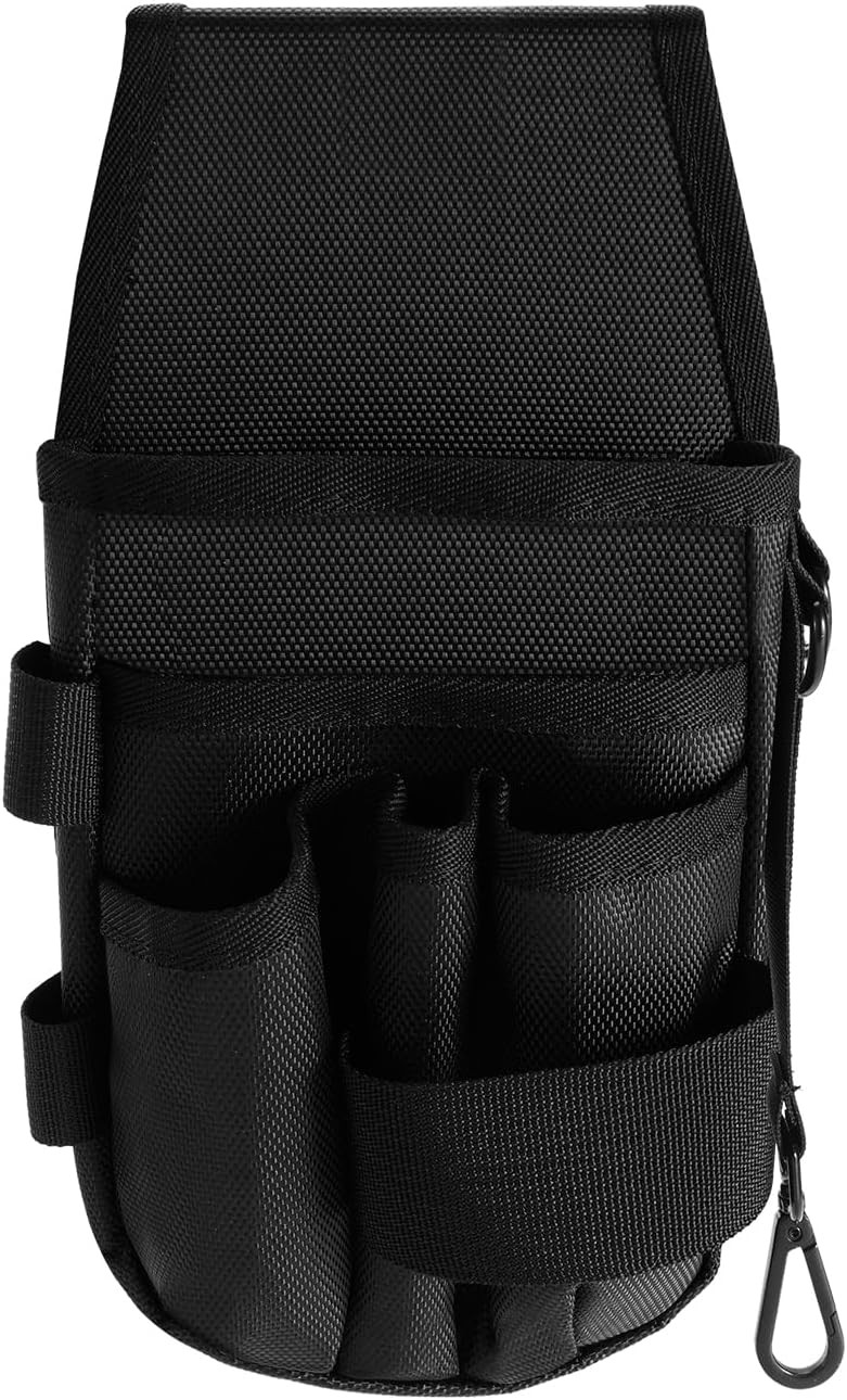 KENOBE 5-Pockets Tool Pouch, Black Tool Pouch Organization, Heavy-Duty Electrici
