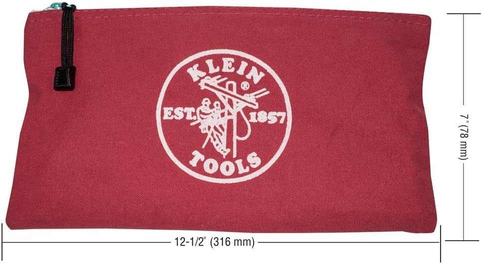 Tool Storage Pouch Set 12.5 x 7 Inch Assorted Colors Durable Canvas 4 Pack