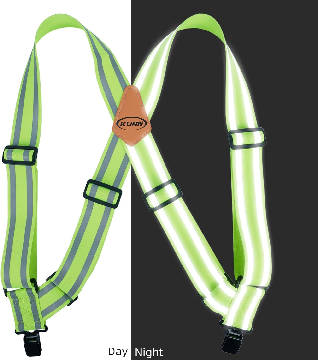 KUNN Safety Suspenders Reflective Mens Side-Clips Suspender 2 One Size, Sc001