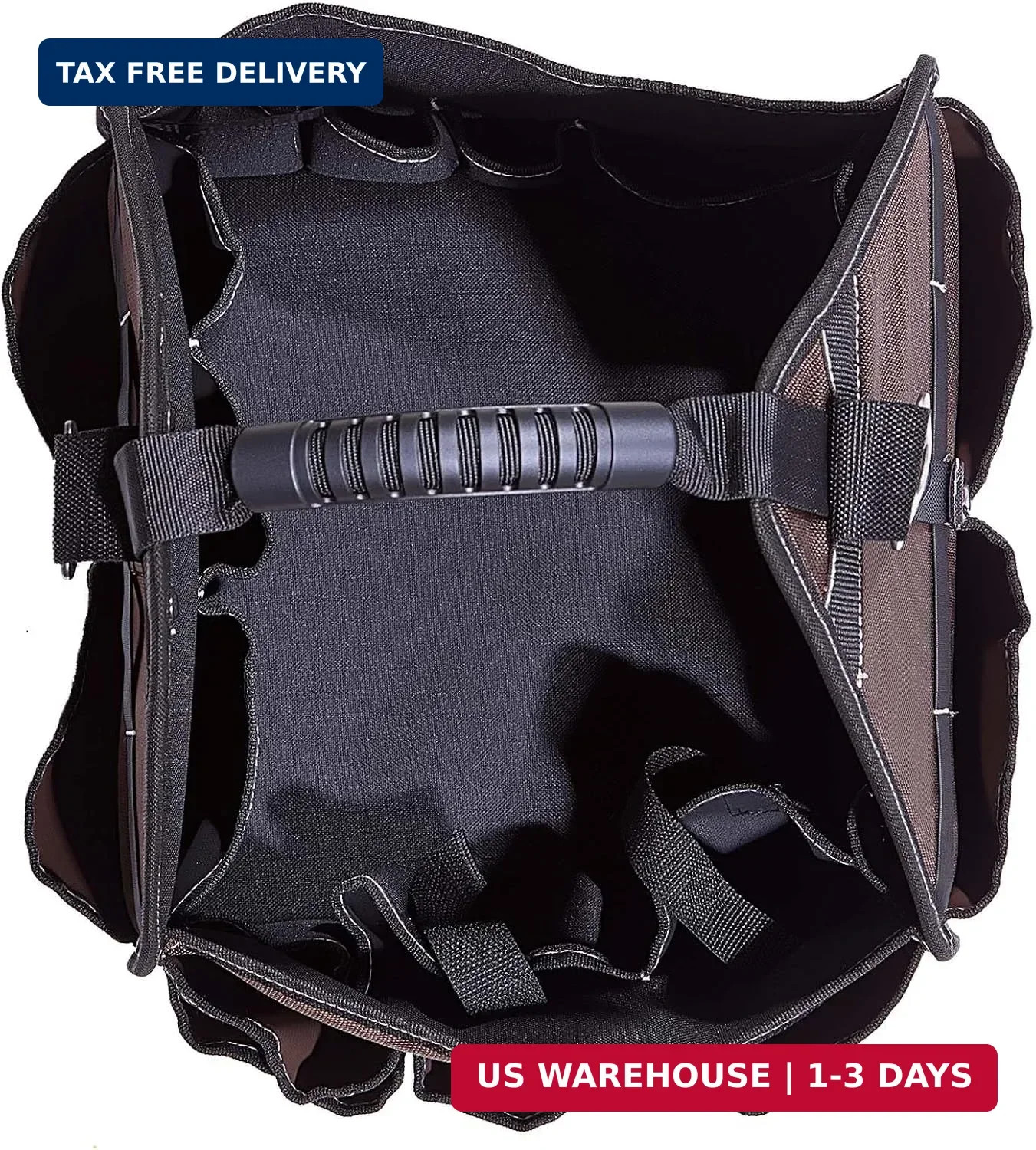 VEVOR Tool Bag, 13 Inch, 45-Pocket Open Top Tool Tote, Electrical Maintenance To