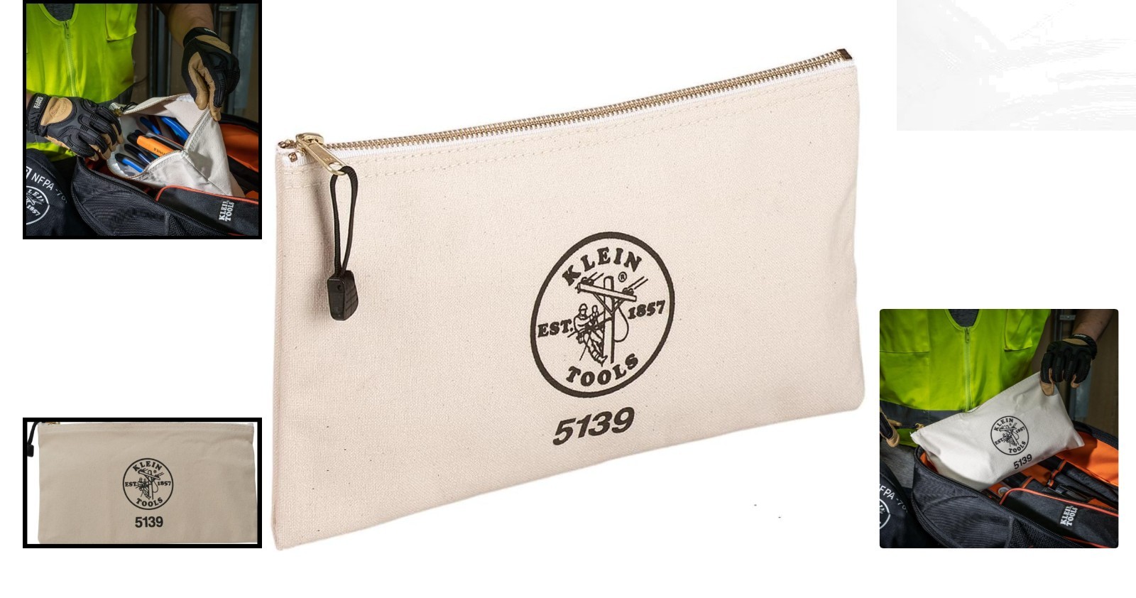 Compact Canvas Tool Pouch with Strong Zipper – Ideal for Organizing Tools