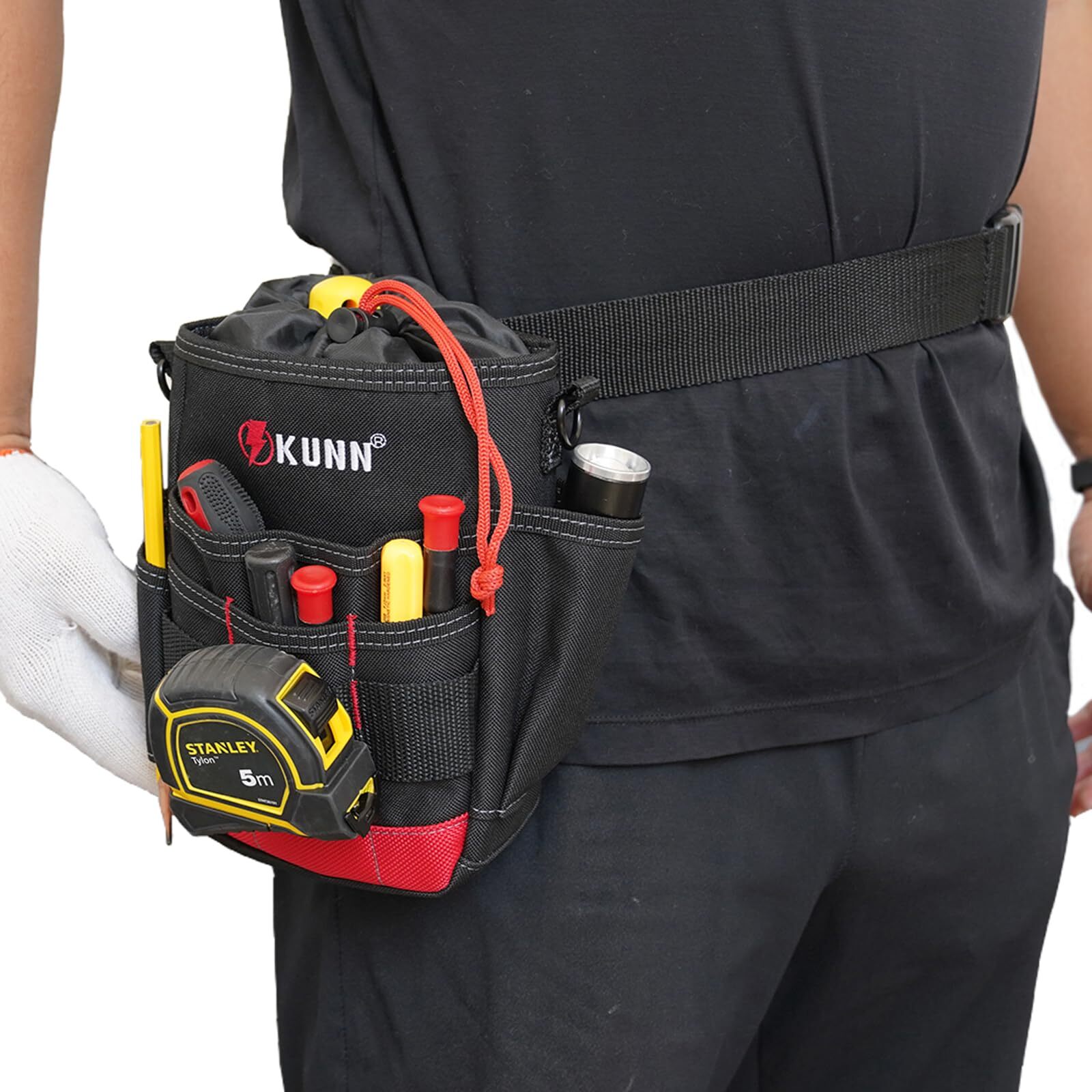 Small Tool Pouch Utility Tool Belt Pouchescompact Top Drawstring Closure Electri