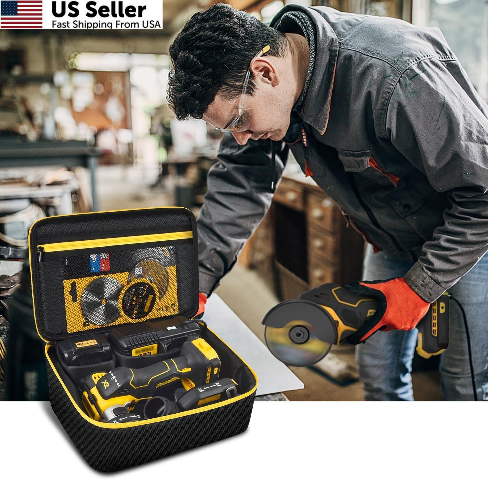 Bag Compatible with DEWALT 20V MAX Cut Off Tool 3 11.5*7.5*3.82 inches, Black