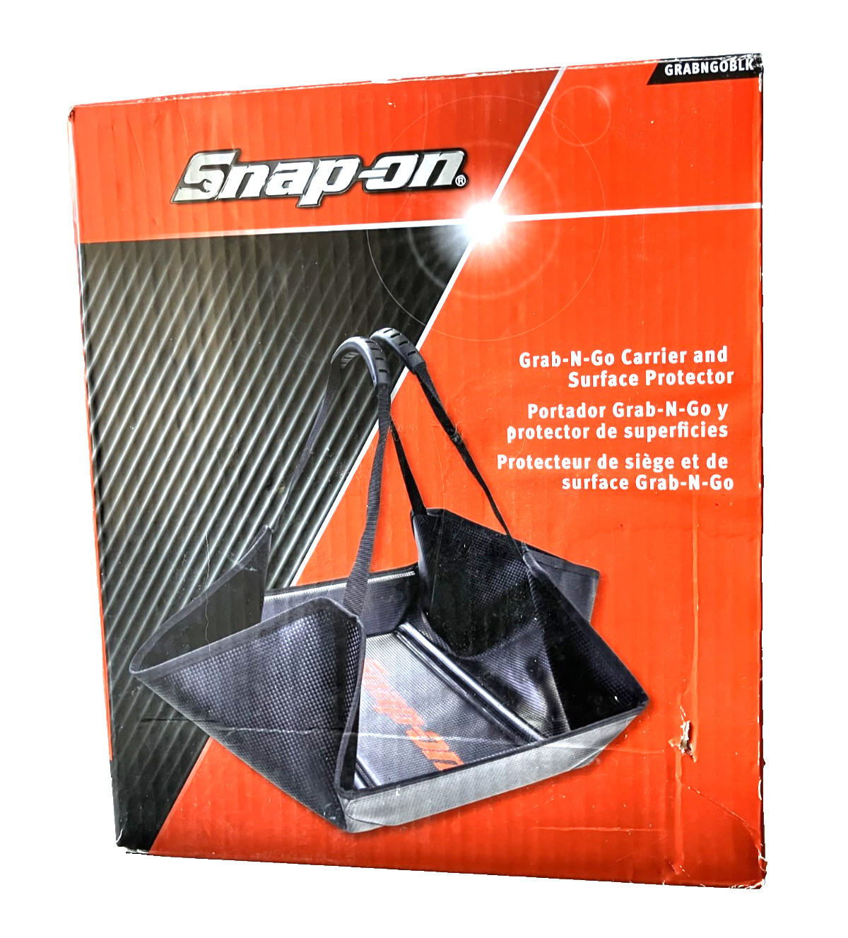 New Snap-on™ GRABNGOBLK Black Fold Up Tool Tote Carry Bag Protective Work Mat