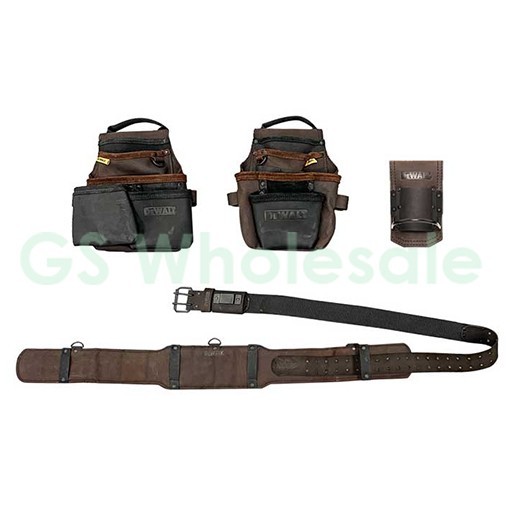 DeWalt DWST550113 Nubuck Leather Pouch Set 18-Pocket Tool Belt-Express
