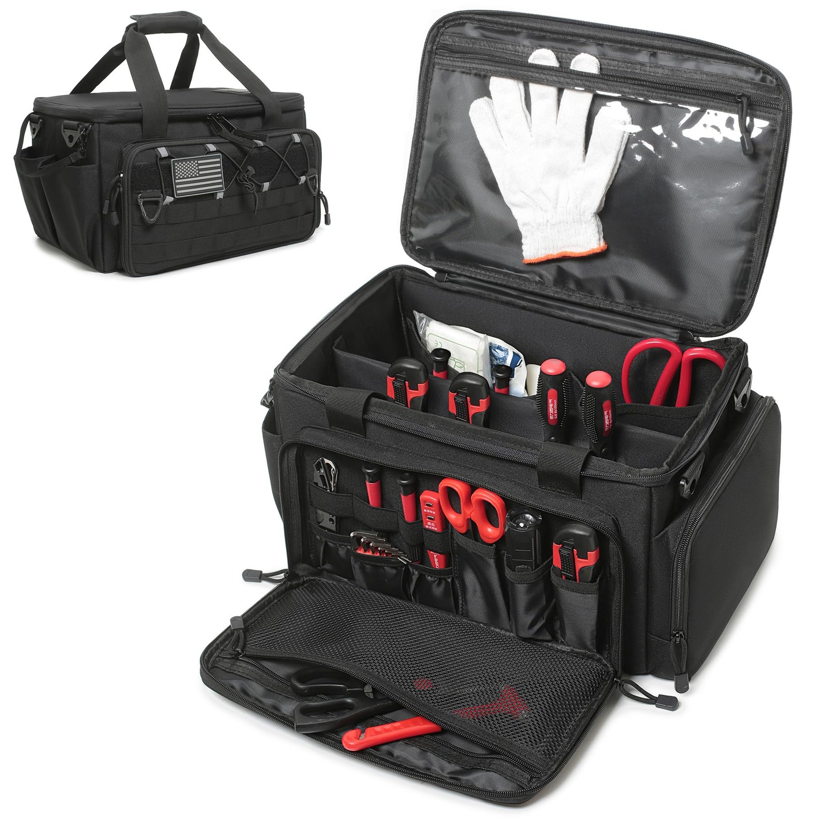 15-Inch Tool Bag Multi-purpose Organizer 15″ X 8.3″ X 9.1″, Black