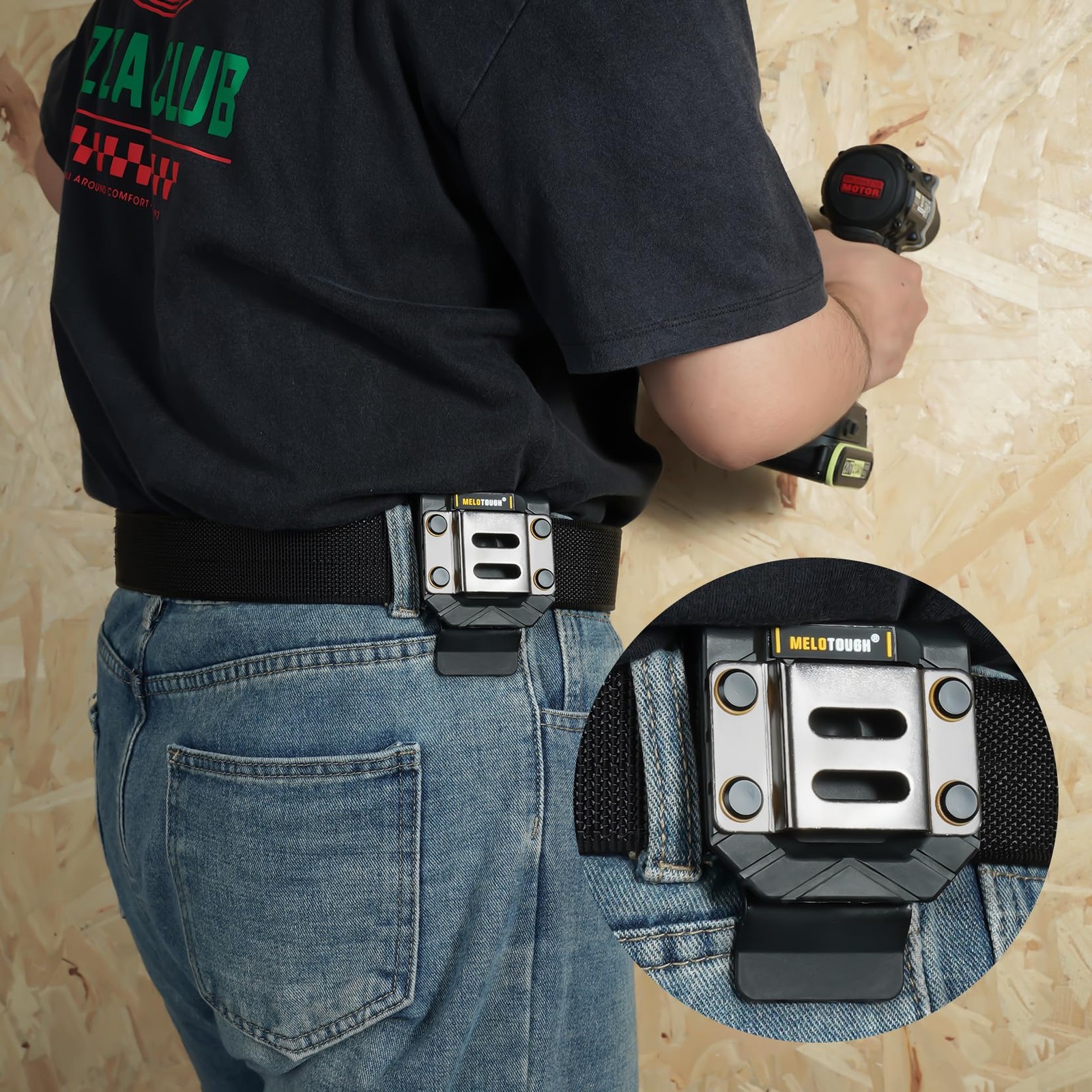 Drill Holder for Tool Belt,Drill Holster,Tape Measure Holder – Fits Up to 2.7…