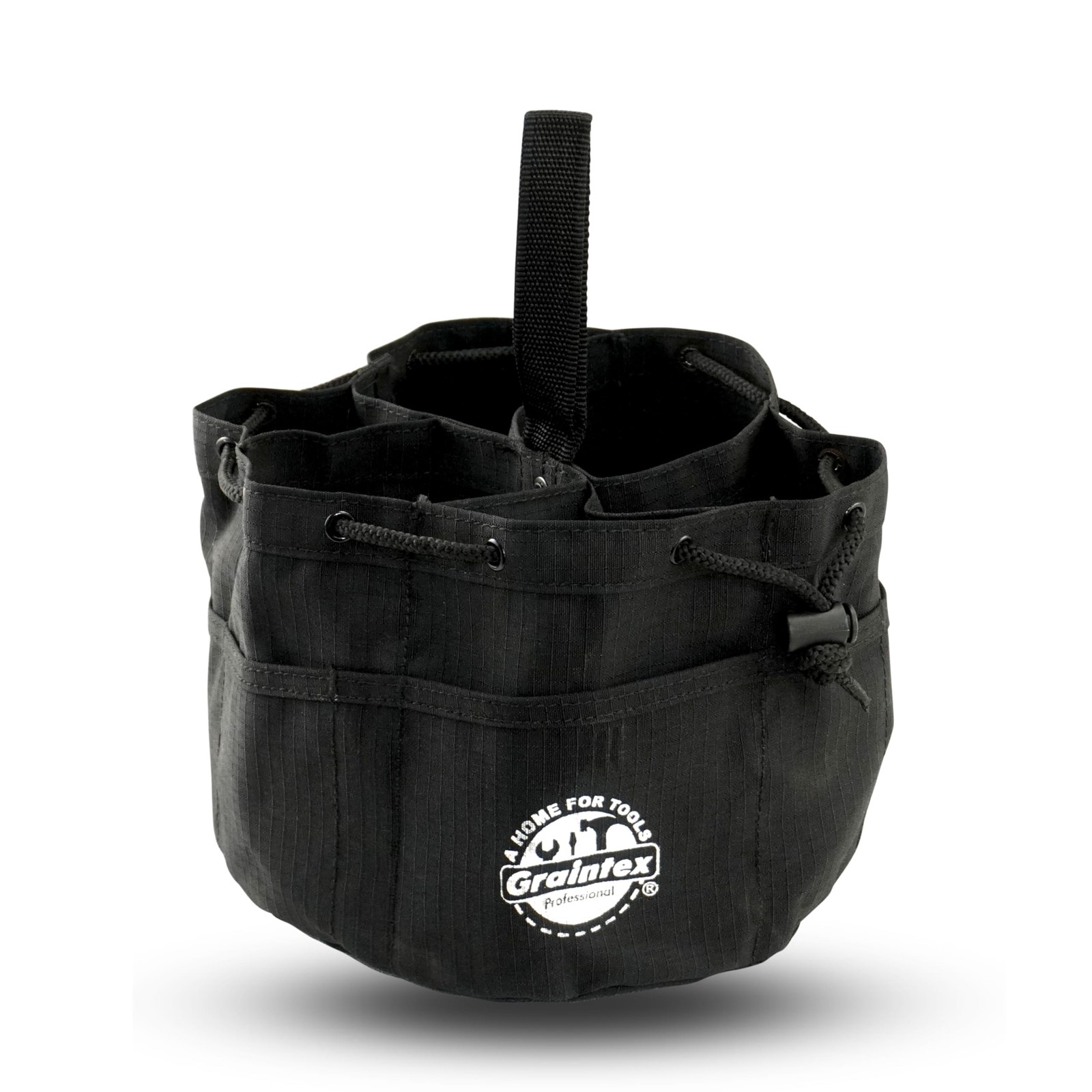 Graintex GB2883 Grab Bag Black Color Rip-stop Canvas 18 Pockets Drawstring