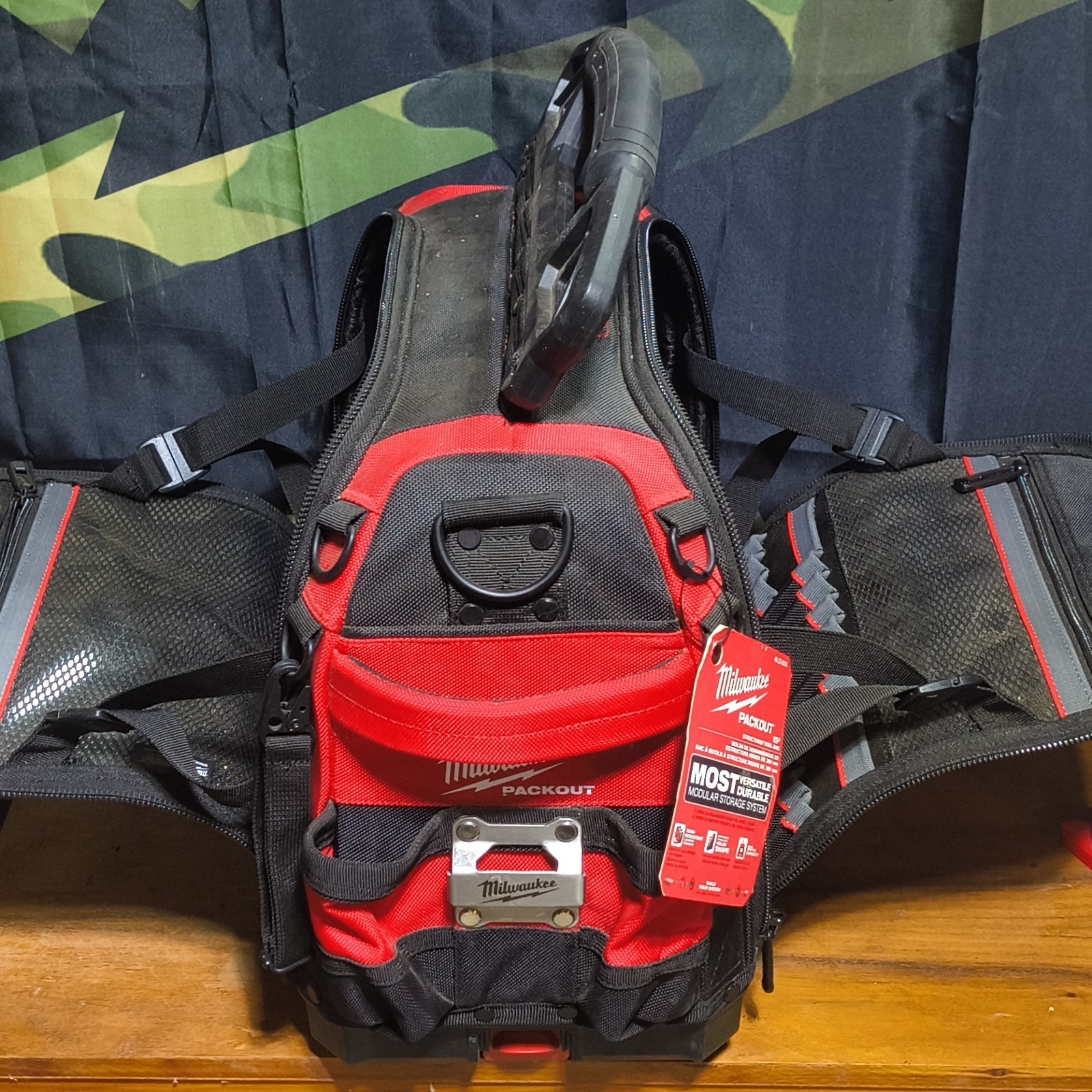Milwaukee PACKOUT Modular Fabric Tool Bag w/ Handle, Red/Black