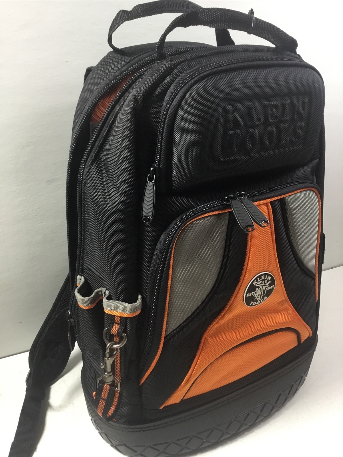 TRADESMAN 55421BP-14 Tool Bag Orange Black Back Pack Electrician Plumber Repair